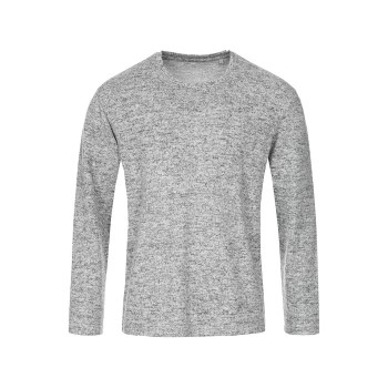 Stedman Knit Long Sleeve For Men Lysegrå Large Herre