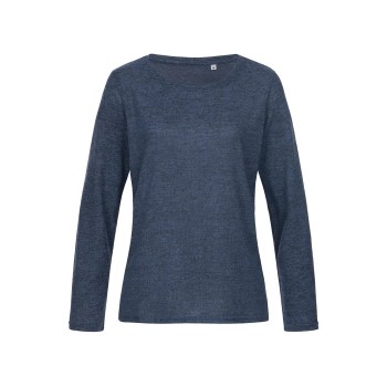 Stedman Knit Long Sleeve For Women Blå Large Dame