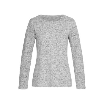 Stedman Knit Long Sleeve For Women Lysegrå Medium Dame