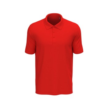 Stedman Lux Short Sleeve Polo Rød bomuld Medium Herre