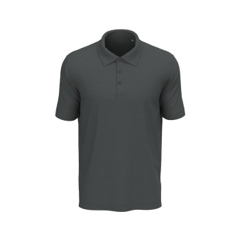 Stedman Lux Short Sleeve Polo Mørkgrå  bomuld Large Herre