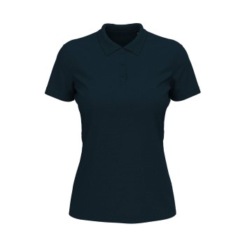 Stedman Lux Short Sleeve Polo For Women Marineblå bomuld Small Dame