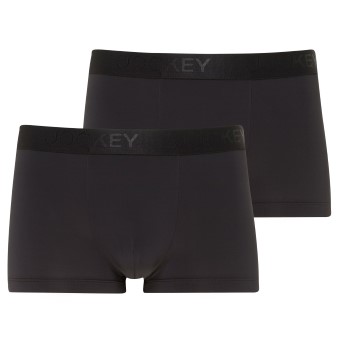 Jockey 2P Short Trunks Sort polyamid Large Herre