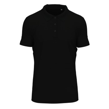 Stedman Clive Short Sleeve Polo Sort ringspundet bomuld Medium Herre