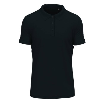 Se Stedman Clive Short Sleeve Polo Mørkblå ringspundet bomuld Medium Herre ved Timarco