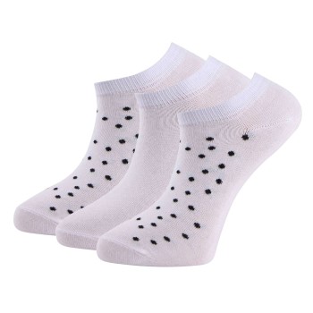 Trofé Trofe Cotton Dot Sneaker Socks Strømper 3P Hvid Str 35/38 Dame