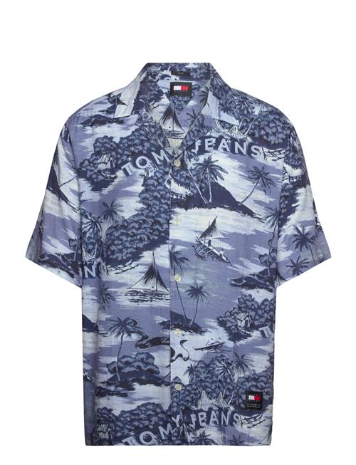 Tommy Jeans Tjm Ao Hawaiian Camp Shirt Ext Tommy Jeans Blue