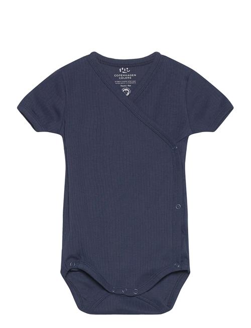 Baby Rib Jersey Body Crossover W. Ss Copenhagen Colors Navy