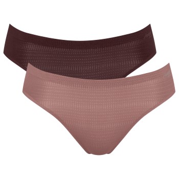 Sloggi Trusser 4P ZERO Motion Ultra High Leg Brief Brun polyester Small Dame