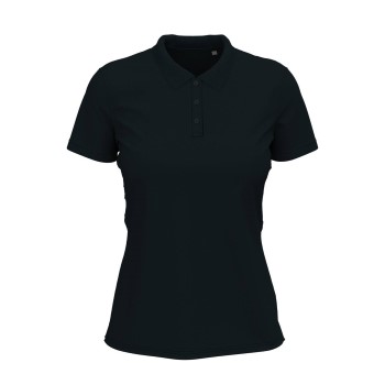 Se Stedman Claire Short Sleeve Polo Mørkblå ringspundet bomuld Large Dame ved Timarco