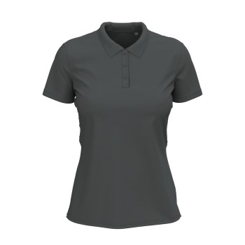 Stedman Claire Short Sleeve Polo Mørkgrå  ringspundet bomuld X-Small Dame