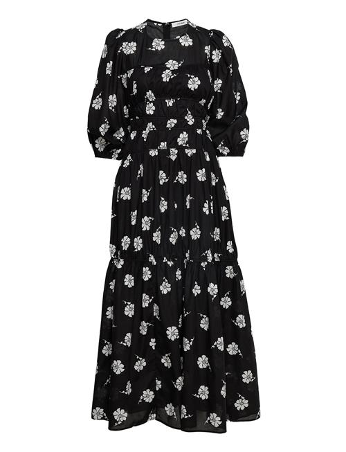 IVY OAK Derja Gathered Dress Maxi Length IVY OAK Black