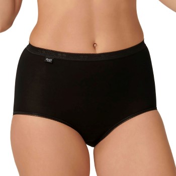 Se Sloggi Trusser 2P Basic Plus Maxi Briefs Sort bomuld 38 Dame ved Timarco