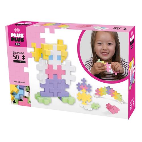 Plus-Plus 50-Piece Plus-Plus® BIG Pastel Mix | Lyserød | 2-6 years