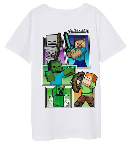 Se Name It Name It T-shirt - NkmMash - Bight White/Small Text ved KidsWorld