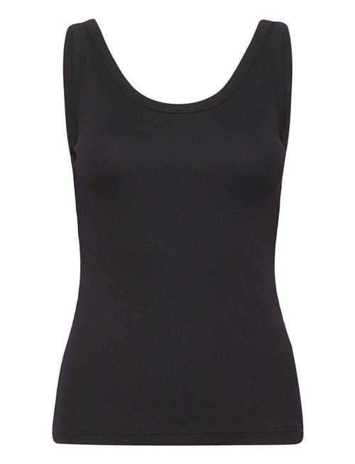 Se GANT Slim Ribbed Tank Top GANT Black ved Booztlet