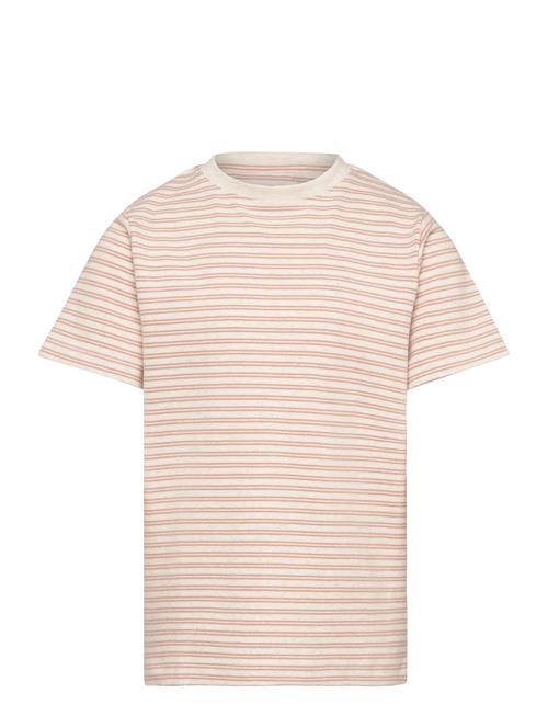 Huttelihut T-Shirt Ss Striped Rib Huttelihut Beige