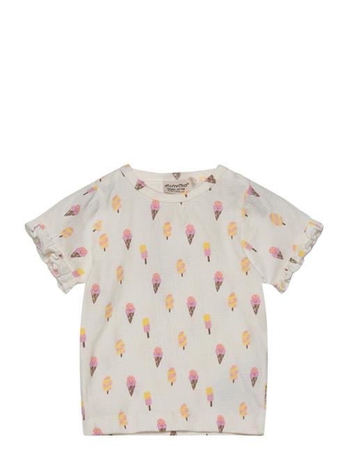 Se Minymo T-Shirt Ss Aop Minymo Patterned ved Booztlet