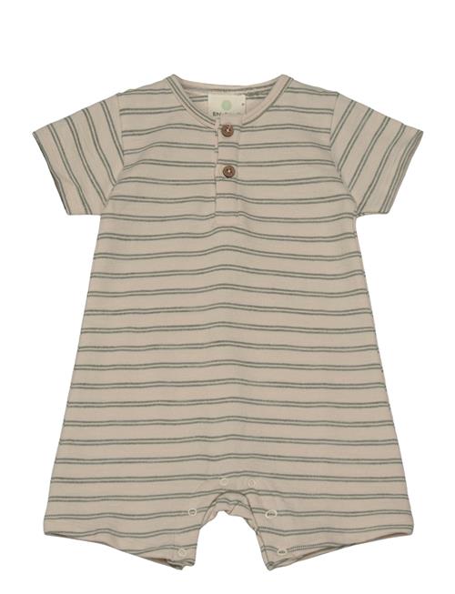 Se En Fant Playsuit Ss Stripes En Fant Beige ved Booztlet