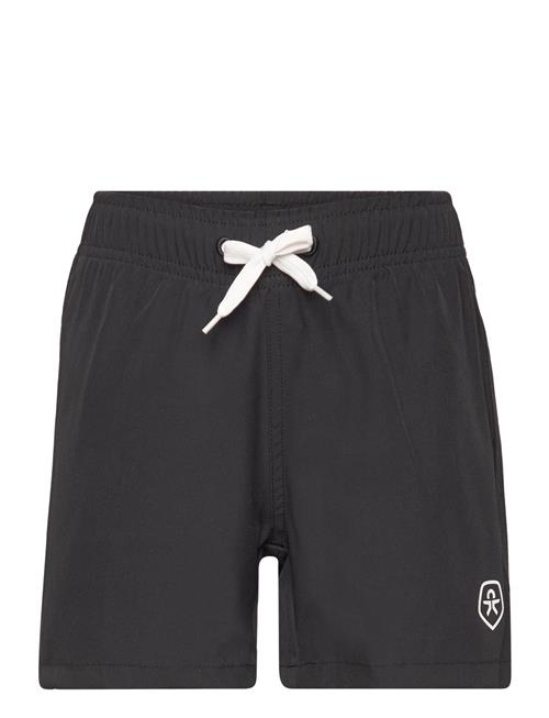 Color Kids Swim Shorts, Solid Color Kids Black