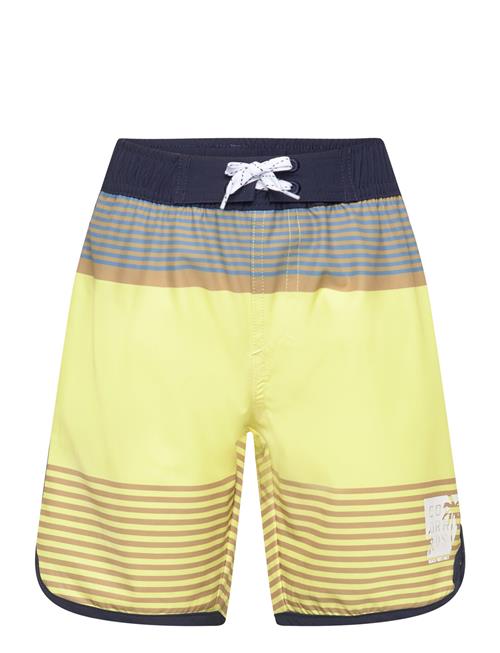 Color Kids Swim Long Shorts, Striped Color Kids Yellow