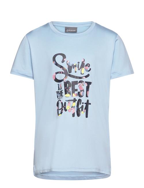 Color Kids T-Shirt W. Print -S/S, Girl Color Kids Blue