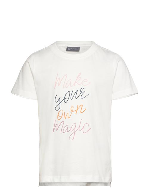 Color Kids T-Shirt W. Print -S/S, Cotton Color Kids White