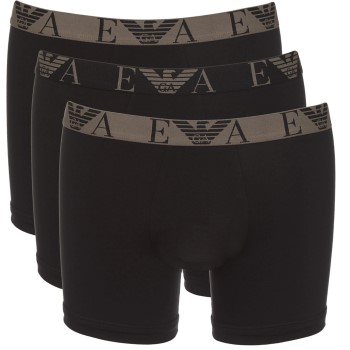 Emporio Armani Armani Cotton Boxers 9P Sort bomuld Small Herre