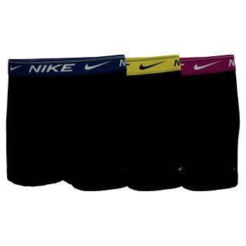 Nike 9P Ultra Comfort Boxer Brief Sort/Gul Small Herre