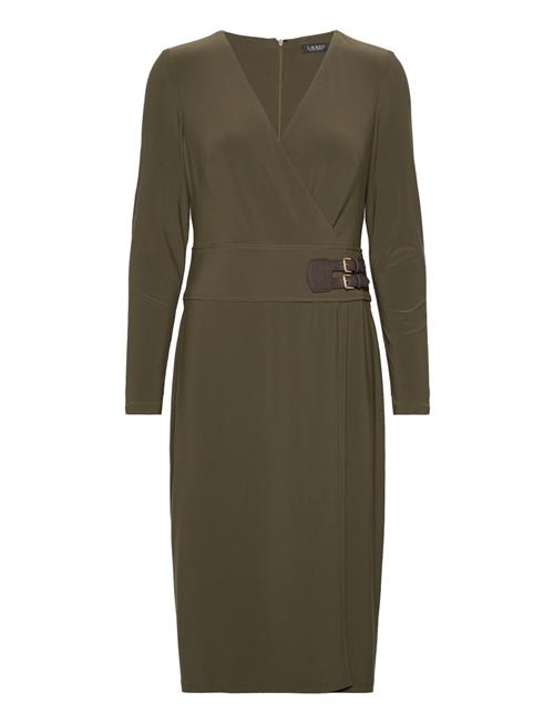 Lauren Ralph Lauren Buckled Jersey Dress Lauren Ralph Lauren Green