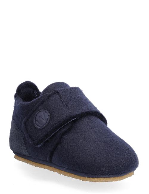 Marlin Felt Home Shoe Wheat Navy