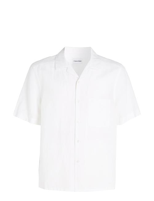 Calvin Klein Linen Cotton Cuban S/S Shirt Calvin Klein White