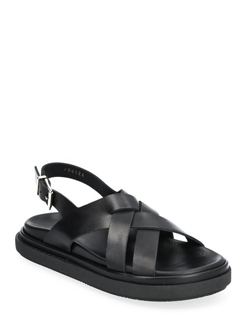 Se ALOHAS Trunca Black Leather Sandals ALOHAS Black ved Booztlet