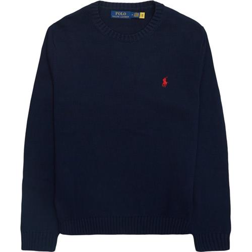 Se Polo Ralph Lauren Cotton Crewneck Strik Navy ved Quint