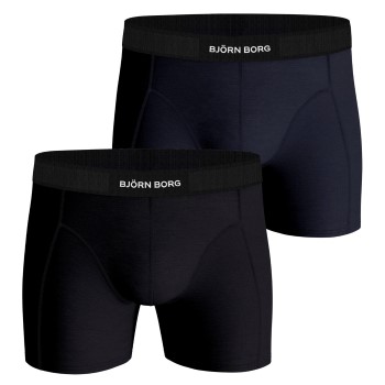 Björn Borg Bjorn Borg Premium Cotton Stretch Boxer 1298 2P Sort/Blå bomuld X-Small Herre