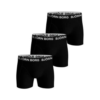 Björn Borg 3P Cotton Stretch Boxer 1721 Sort bomuld Medium Herre