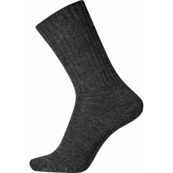 Egtved Strømper Wool Ribbed Sock Mørkgrå  Str 45/48