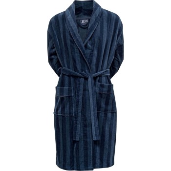 Se JBS Velour Bath Robe Mørkblå bomuld X-Large Herre ved Timarco