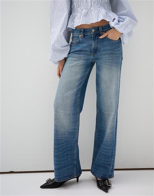 Se Nelly - Blå - Low Waist Loose Jeans ved Nelly