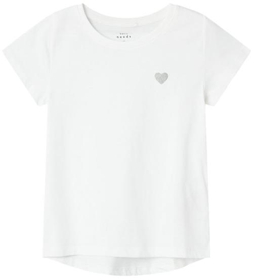 Se Name It Name It T-Shirt - Noos - NkfVioline - Bright White ved KidsWorld