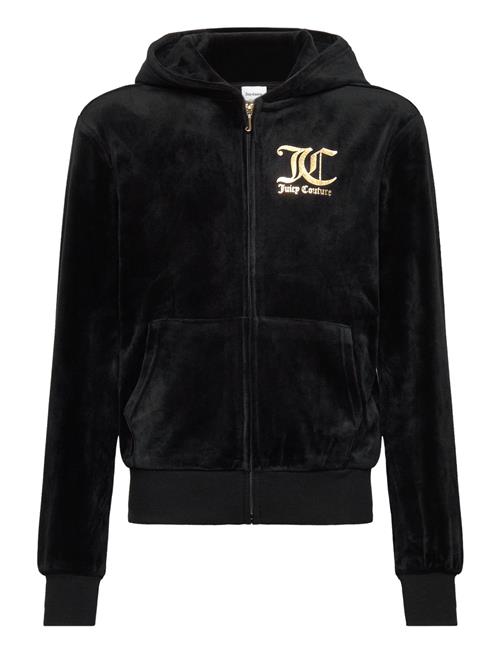 Se Juicy Couture Juicy Velour Zip Through Hoodie Juicy Couture Black ved Booztlet