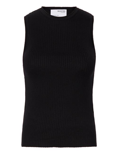 Slflydia Sl O-Neck Knit Top Noos Selected Black