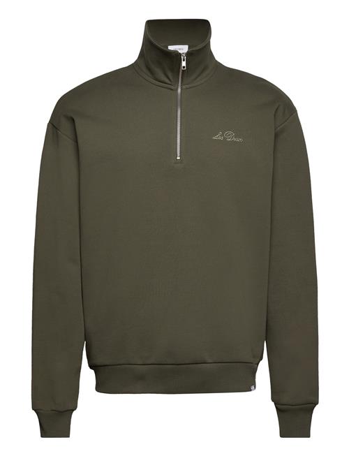 Se Les Deux Crew Half-Zip Sweatshirt Les Deux Khaki ved Booztlet