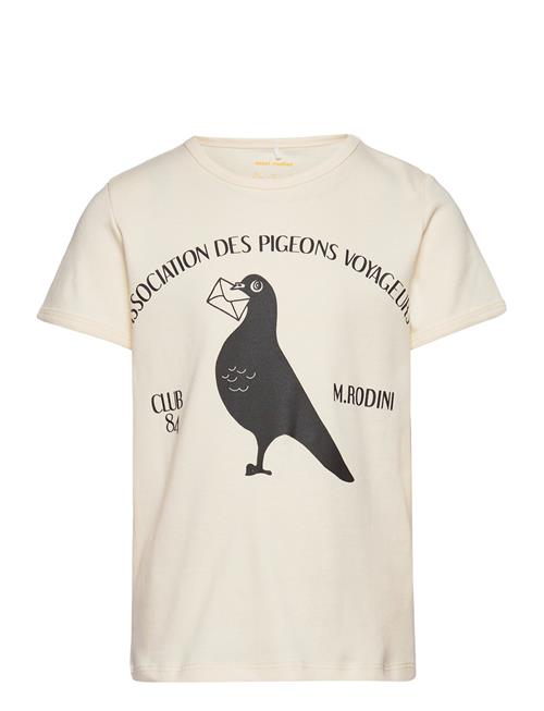 Se Mini Rodini Pigeons Sp Ss Tee Mini Rodini Cream ved Booztlet