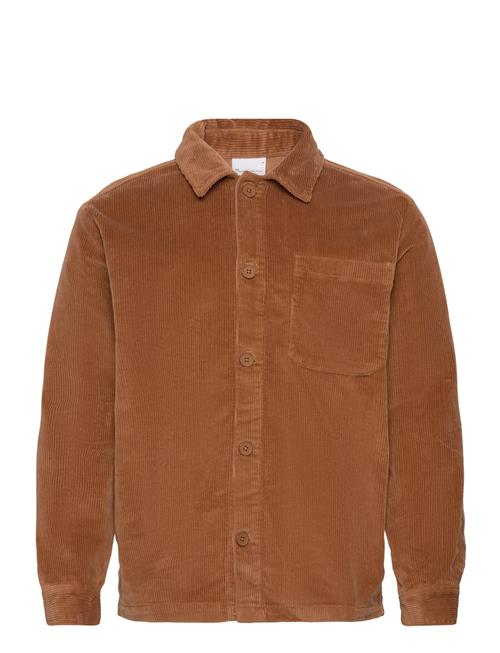 Knowledge Cotton Apparel Stretched 8-Wales Corduroy Overshir Knowledge Cotton Apparel Brown