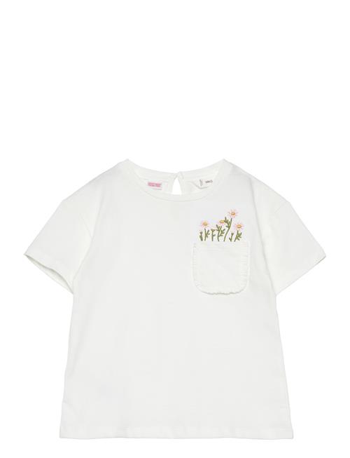 Mango Embroidered Cotton T-Shirt Mango White