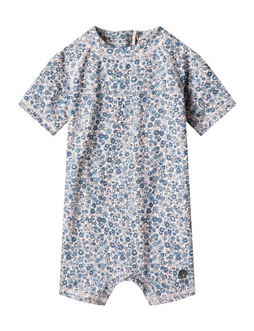 Swimsuit S/S Cas Wheat Blue