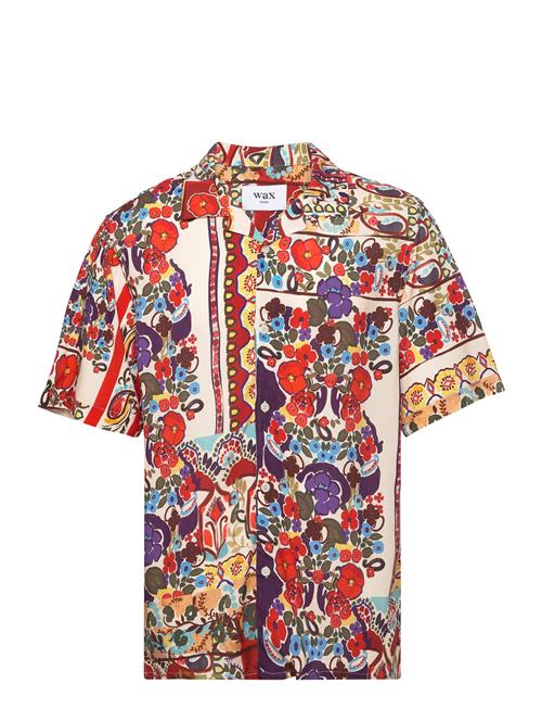 Wax London Didcot Ss Shirt Abstract Tile Print Red Multi Wax London Red