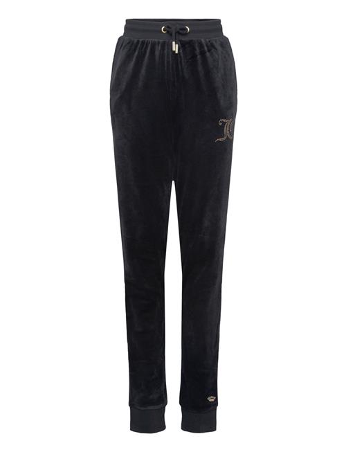 Se Juicy Couture Luxe Diamante Velour Slim Joggers Juicy Couture Black ved Booztlet