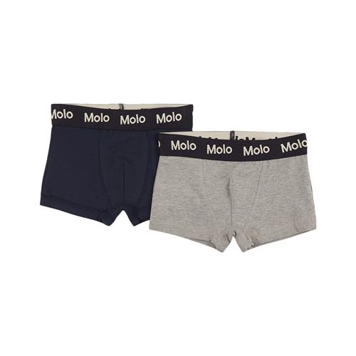 Molo 2-pak Justin Boxer Trusser Navy/Gray | Grå | 134/140 cm